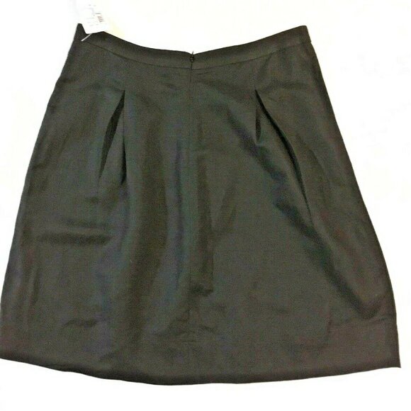 NWT Linen Blend Ricki's Women Skirt Black Pleats Back Zipper Above Knee Size 2 - Picture 4 of 8